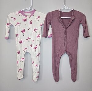 Kyte BABY Pink Flamingo and Mauve Footies